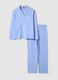 Regular fit blue pure cotton pyjamas_4