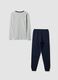 Multicolour organic cotton and viscose blend printed pyjamas for boys_1