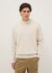 Regular Fit Beige Crew Neck Sweater in Pure Cotton_0
