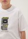 White pure cotton boys&rsquo; T-shirt with oversized fit and print_2