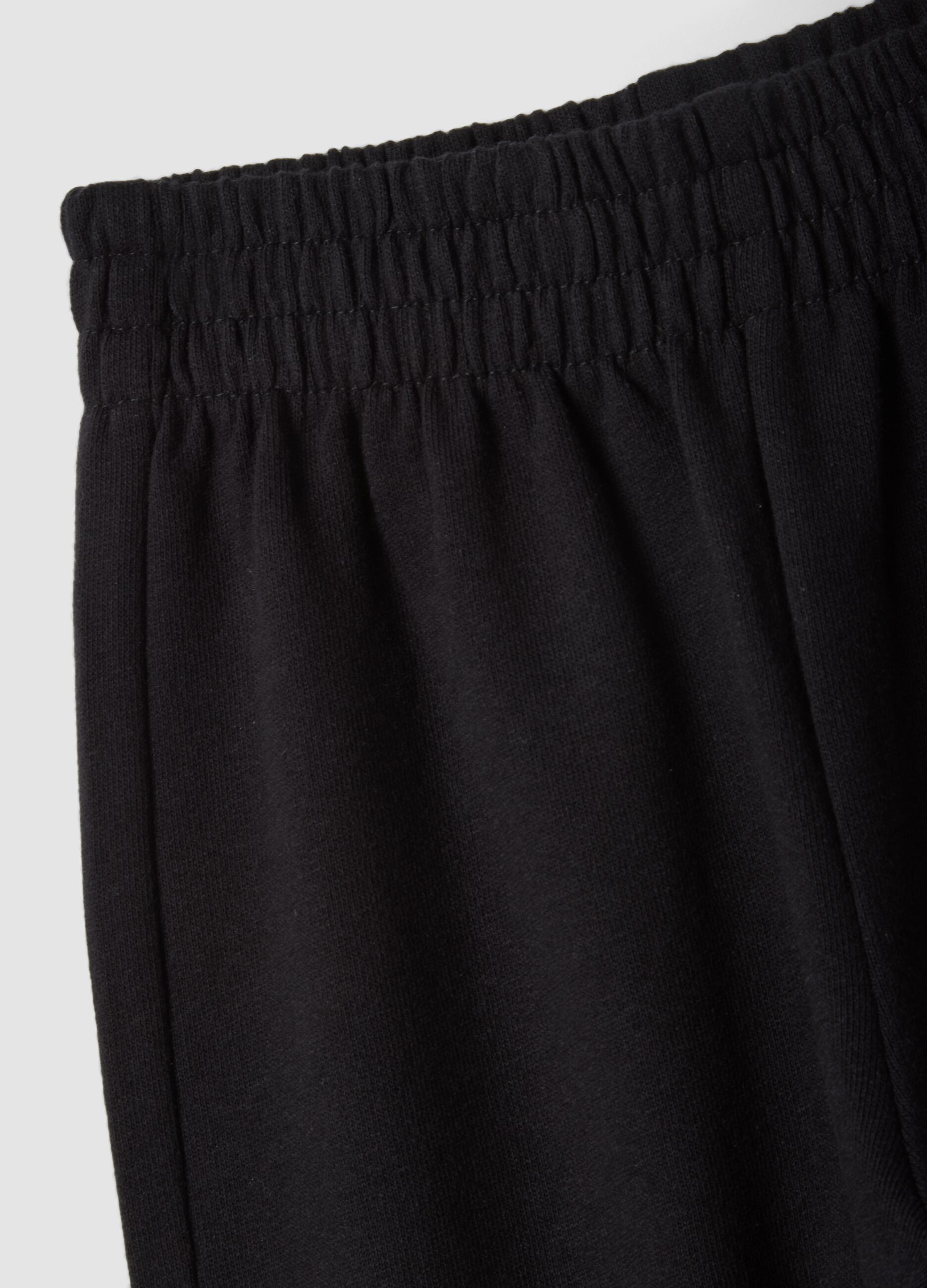 Girls&rsquo; black pure cotton joggers, regular fit