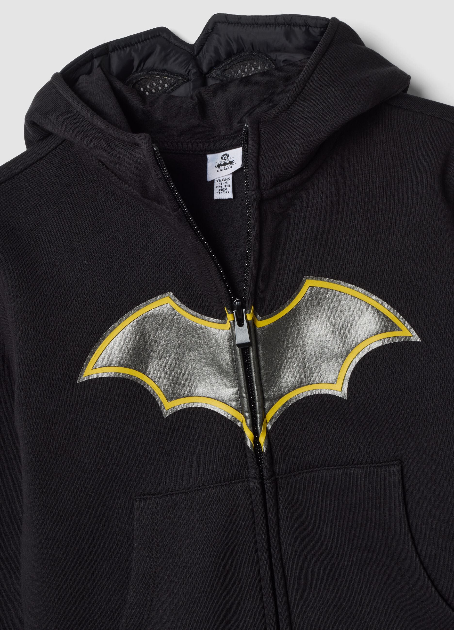Black cotton-blend Batman print sweatshirt, regular fit
