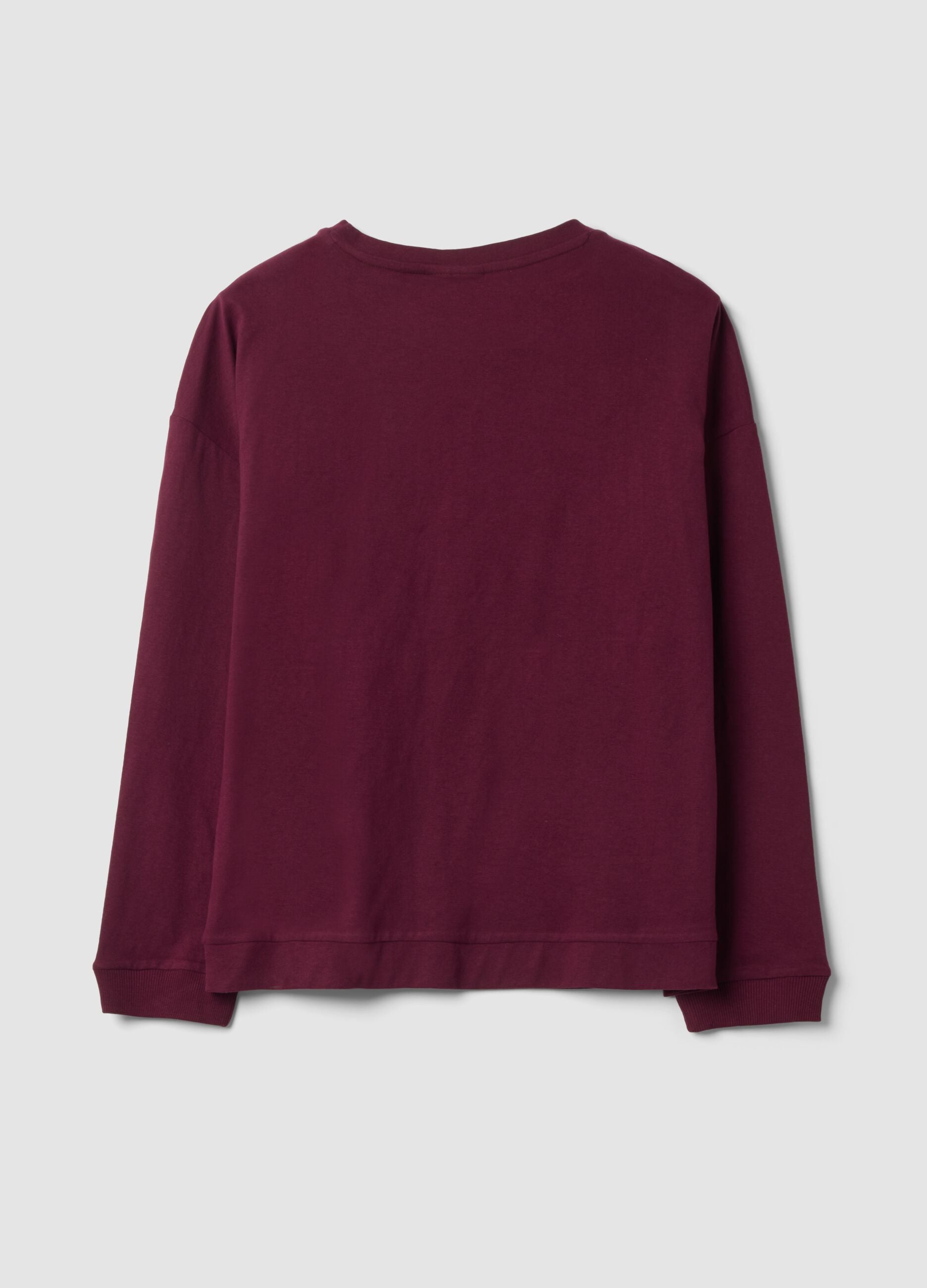Purple pure cotton Peanuts print pyjama top