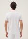 White stretch cotton polo shirt with contrast trims_3