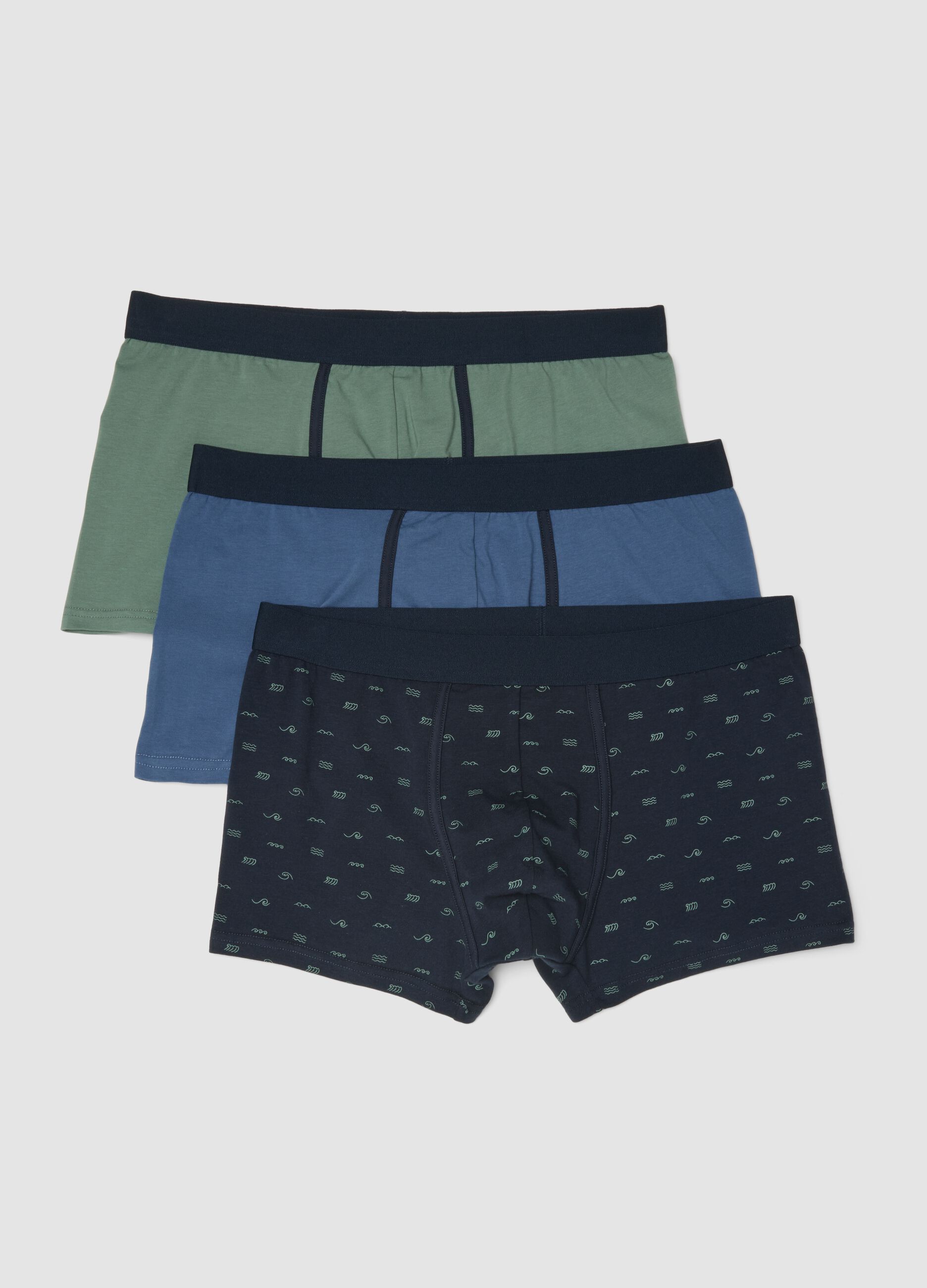 3er-Pack Boxer aus elastischer Baumwolle, mehrfarbig, Regular Fit