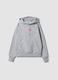 Grey cotton-blend hoodie for girls, regular fit_0