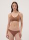 Brauner BH aus Stretchmaterial mit herausnehmbarer Polsterung_1