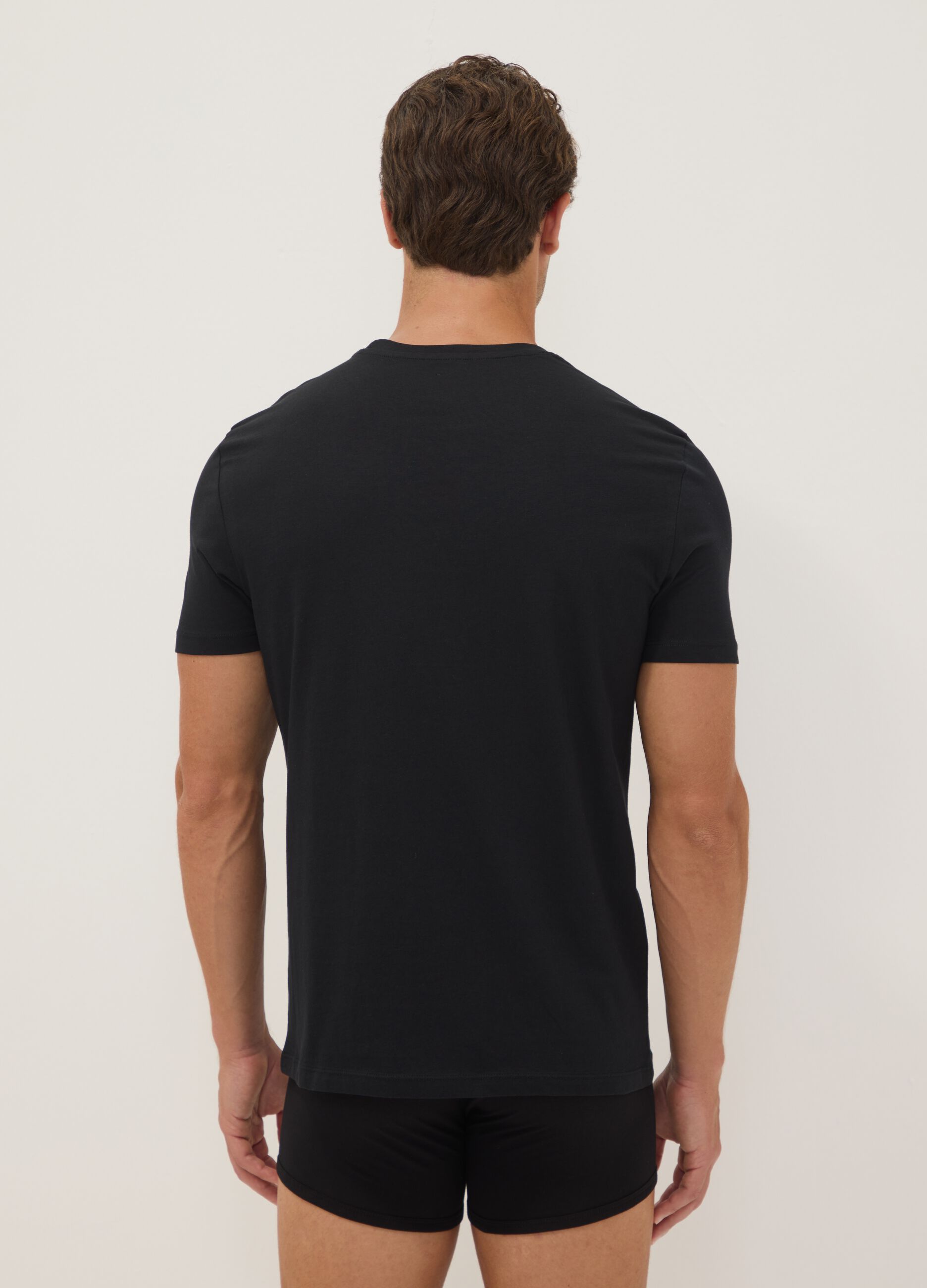 3-pack of black organic cotton short-sleeve T-shirts