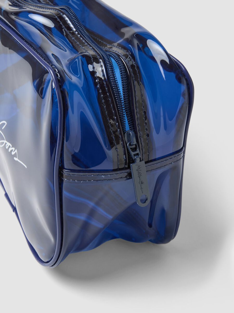 Blue wash bag with zip closure_2