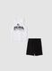 Conjunto preto e branco em algod&atilde;o puro com top e cal&ccedil;&otilde;es_3