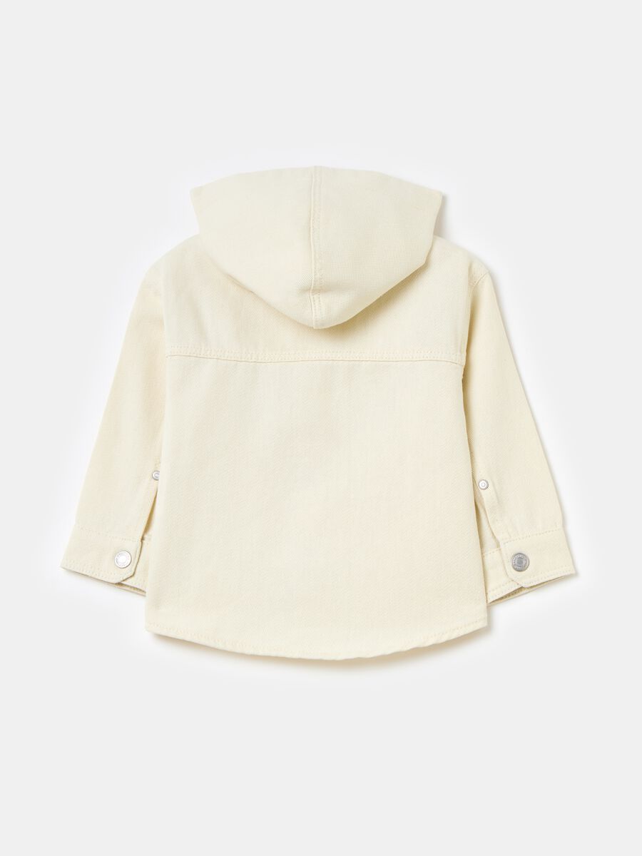 Camisa de lino y algodón con capucha_1
