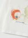 White cotton-blend baby T-shirt with teddy bear print, regular fit_2