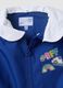 Blauer Schul-Latzkittel f&uuml;r M&auml;dchen mit Regenbogen-Stickerei_2