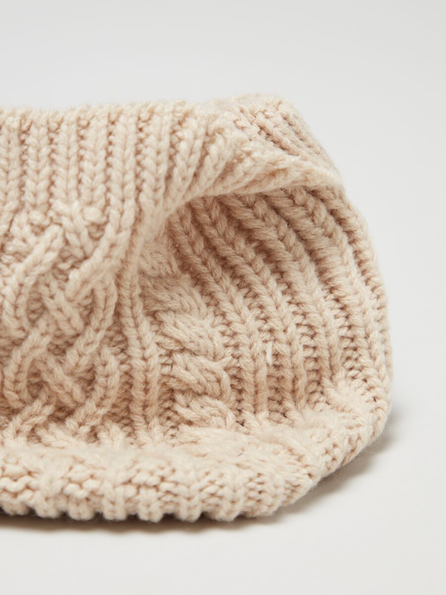 Cable knit neck warmer_2