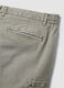 Graue Cargo-Shorts aus elastischer Baumwolle_5