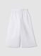 Girls&rsquo; white linen and cotton blend wide-leg trousers_1
