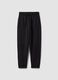 Black pure cotton joggers, regular fit_4