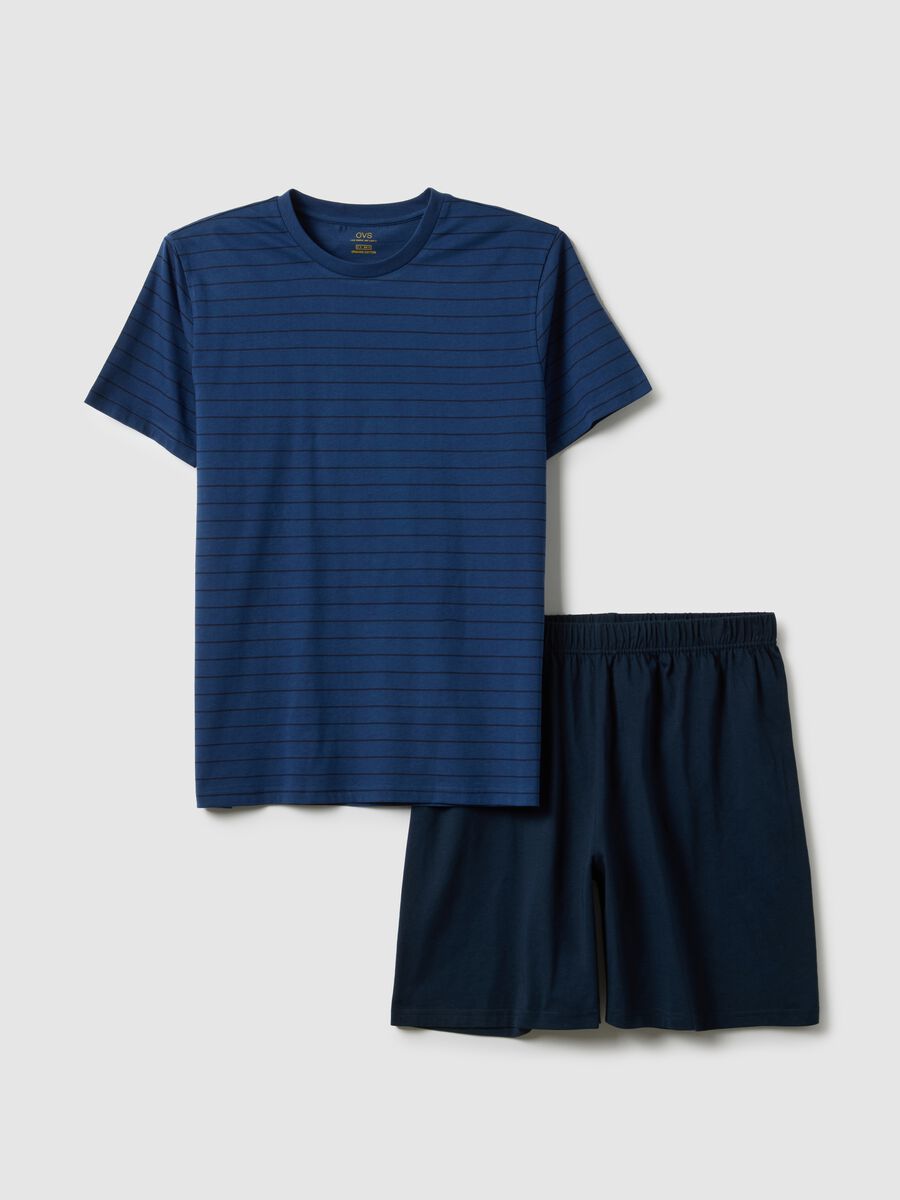 Blue pure cotton short pyjamas regular fit_4