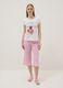 Pink striped pure cotton pyjama shorts - regular fit_0
