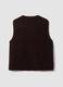 Brown oversized gilet in wool-blend sherpa_1
