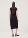 Schwarzes Midikleid aus Stretchstoff, Slim Fit_3