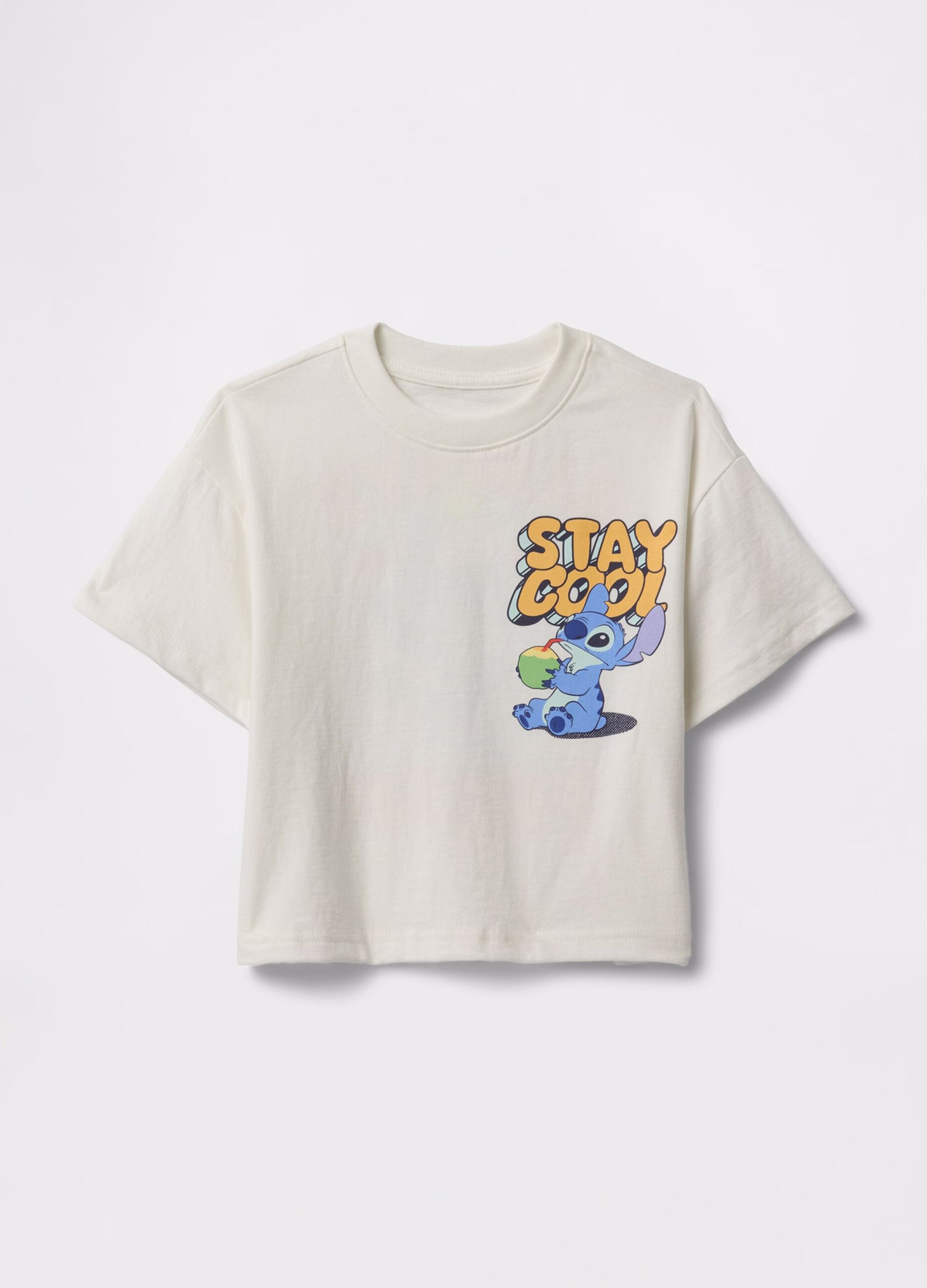 &Lambda;&epsilon;&upsilon;&kappa;ό T-shirt &kappa;&omicron;&nu;&tau;&omicron;&mu;ά&nu;&iota;&kappa;&omicron; &mu;&epsilon; &gamma;&rho;&alpha;&phi;&iota;&kappa;ά GAP Kids