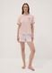 White striped organic cotton pyjama T-shirt with Mickey Mouse print_1