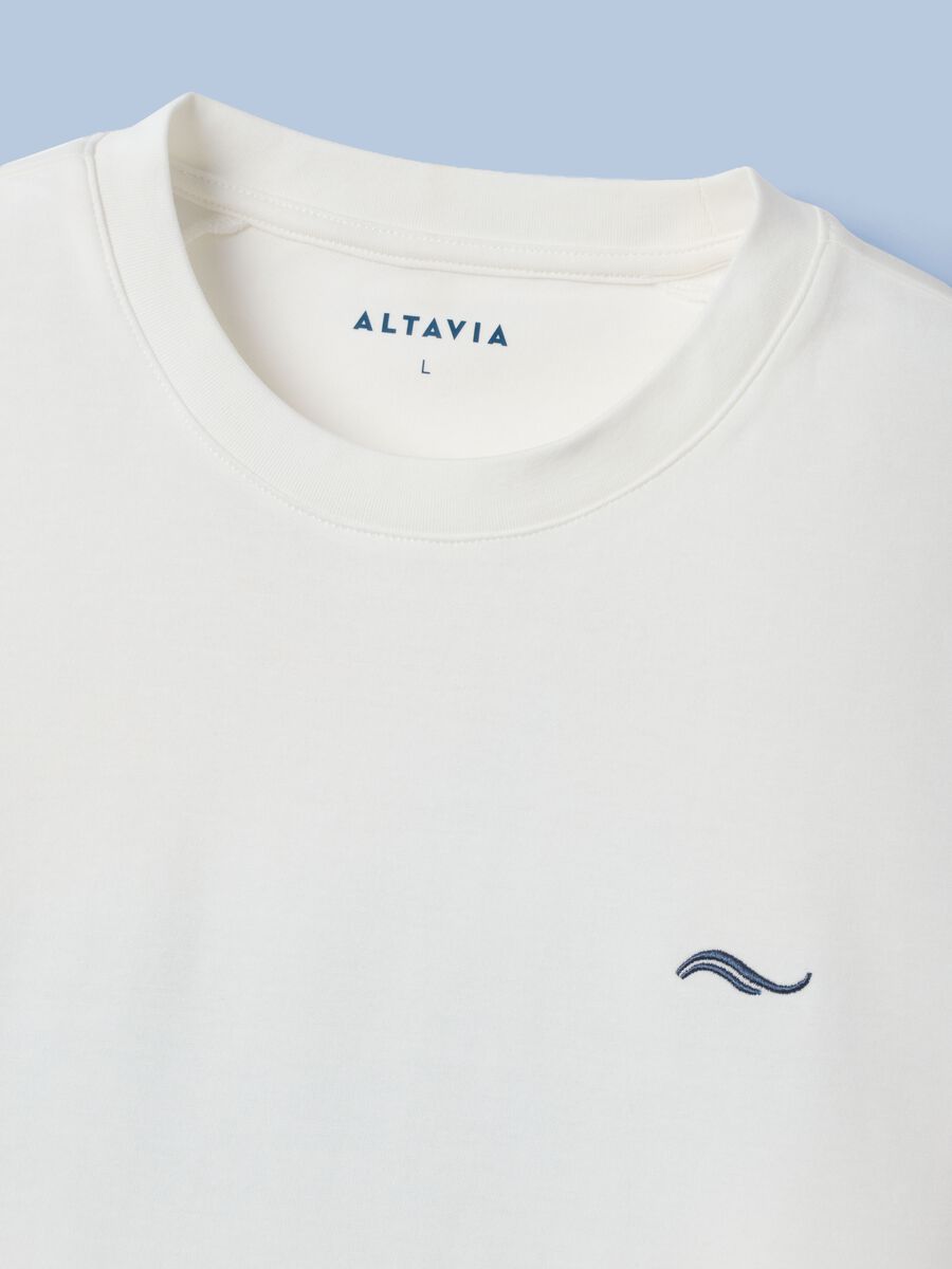 Wei&szlig;es ALTAVIA SAILING T-Shirt aus elastischem Baumwollmix_6