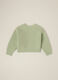 Green Cardigan with Bow Closure for Baby Girls_1