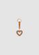 Brown keyring with embellished heart charm_0