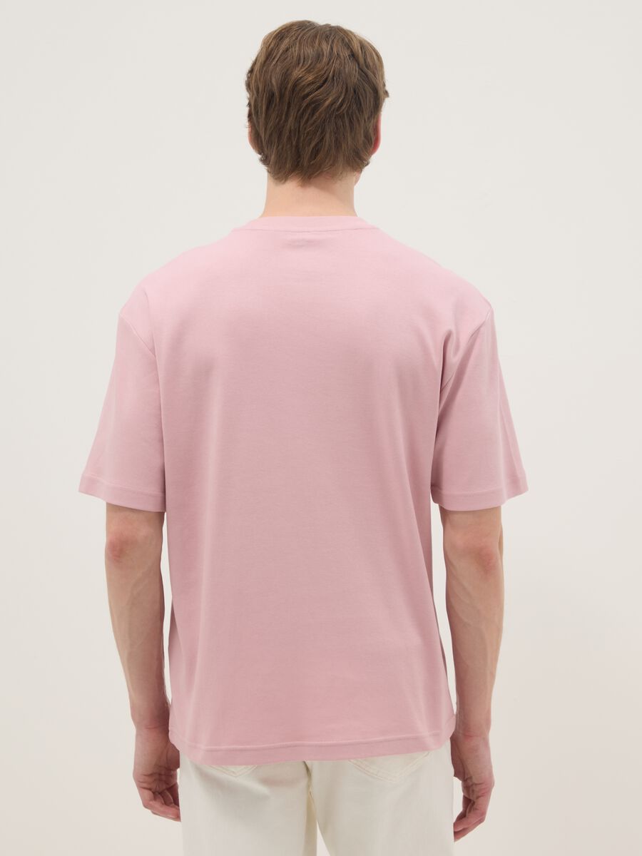 Rosa T-Shirt aus reiner Baumwolle mit kurzen &Auml;rmeln &ndash; Relaxed Fit_3