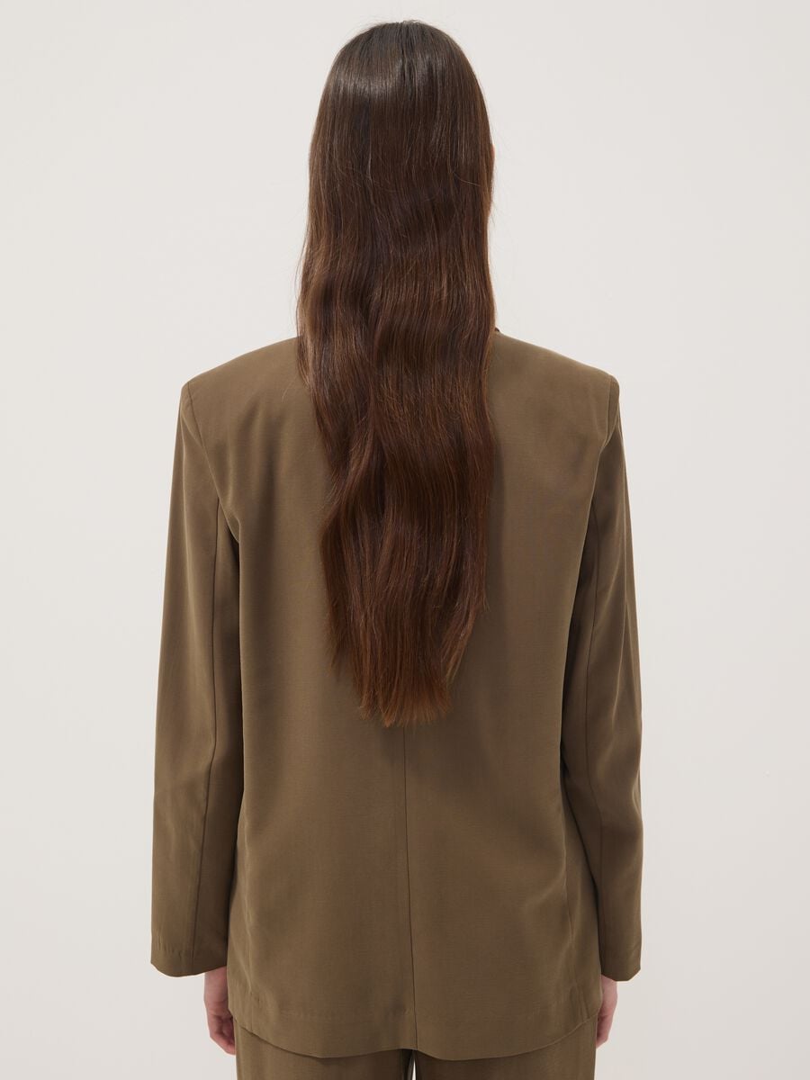 Green regular-fit viscose-blend blazer_3