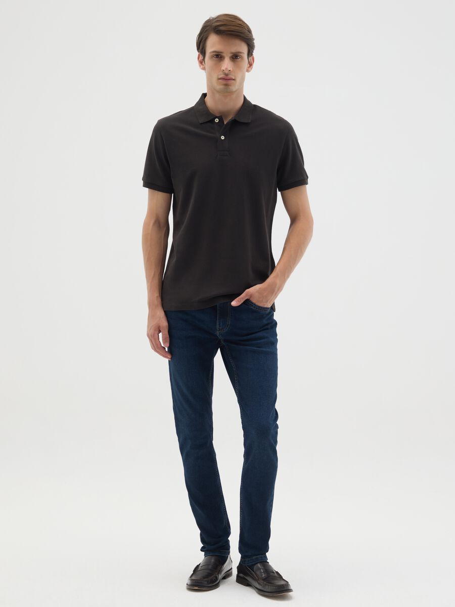 Men's Super Skinny Blue Denim Jeans_0