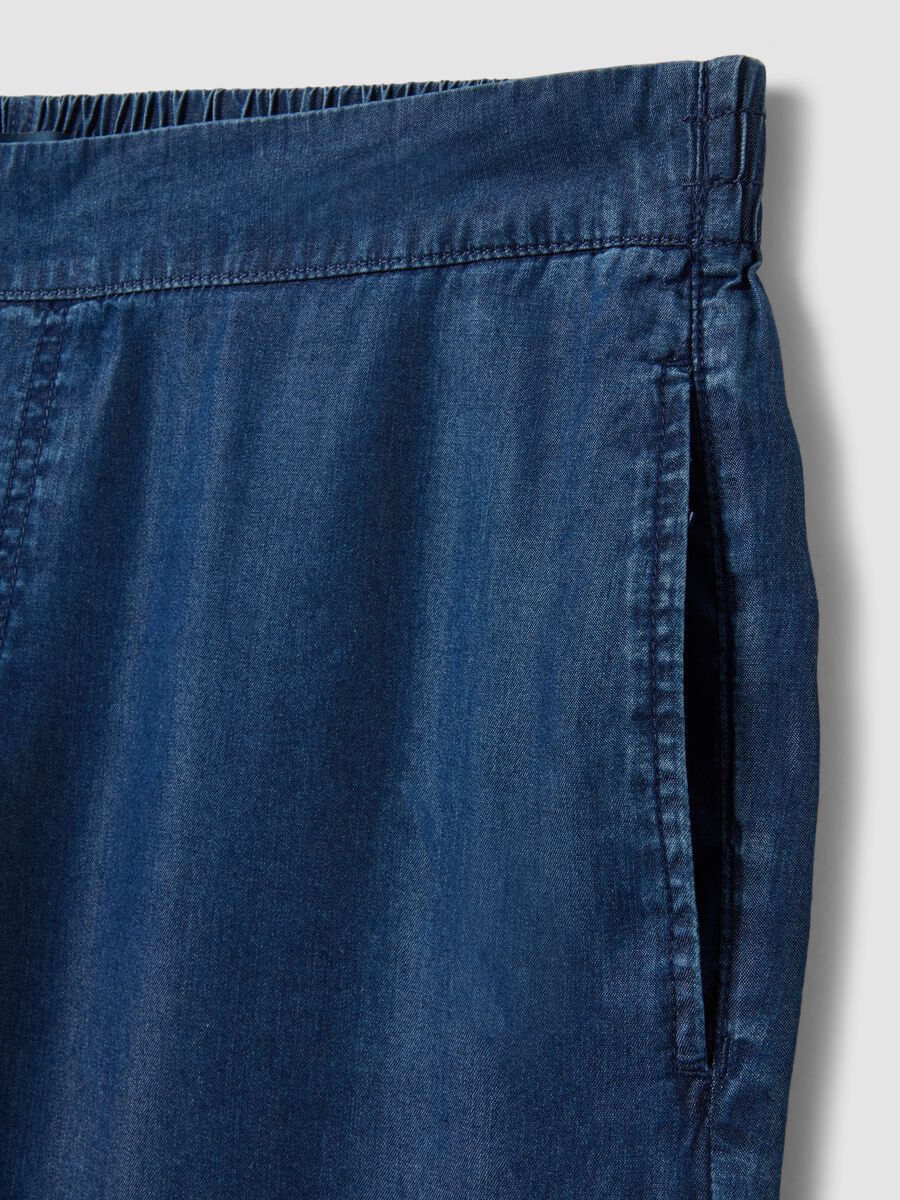 Blaue Jogginghose aus reinem Lyocell mit regul&auml;rer Passform_5