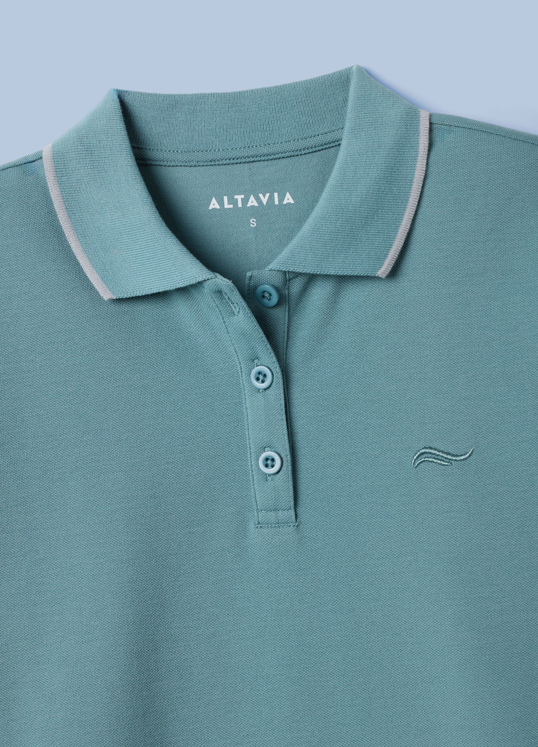 Gr&uuml;nes ALTAVIA SAILING Poloshirt aus Stretch-Baumwolle