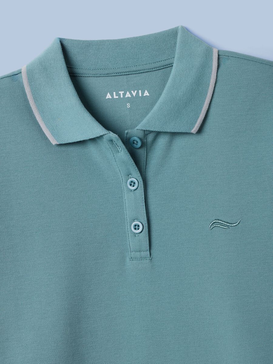 Gr&uuml;nes ALTAVIA SAILING Poloshirt aus Stretch-Baumwolle_6
