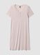 Pink pure viscose V-neck nightdress_4