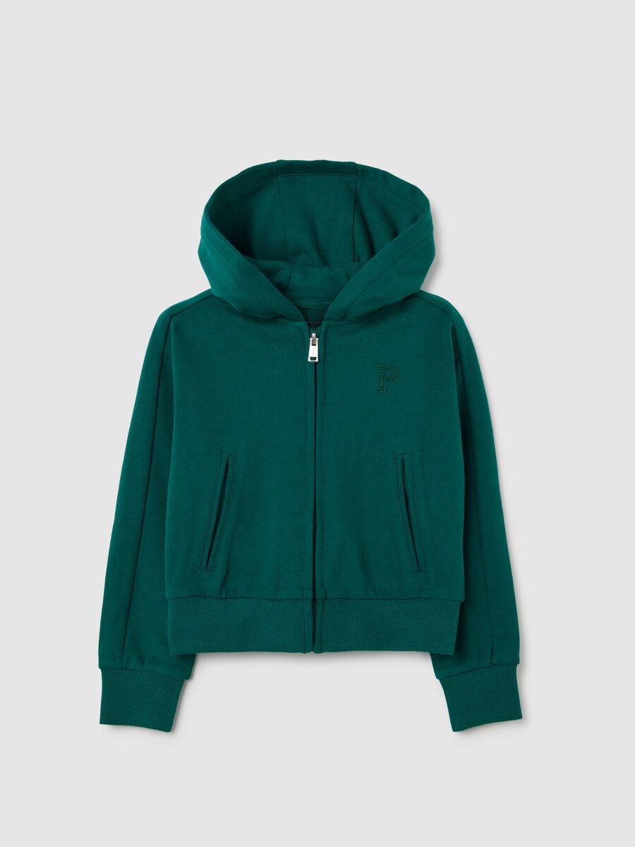 Girls' pure cotton green sweatshirt regular fit_3