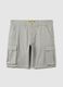 Men's grey pure cotton regular fit shorts_4