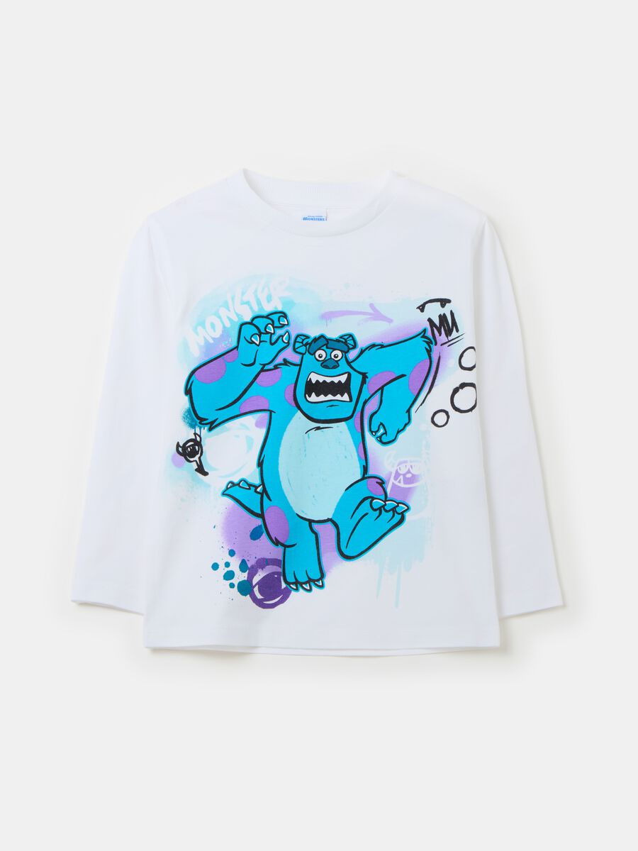 T-shirt a maniche lunghe stampa Monster & Co._0