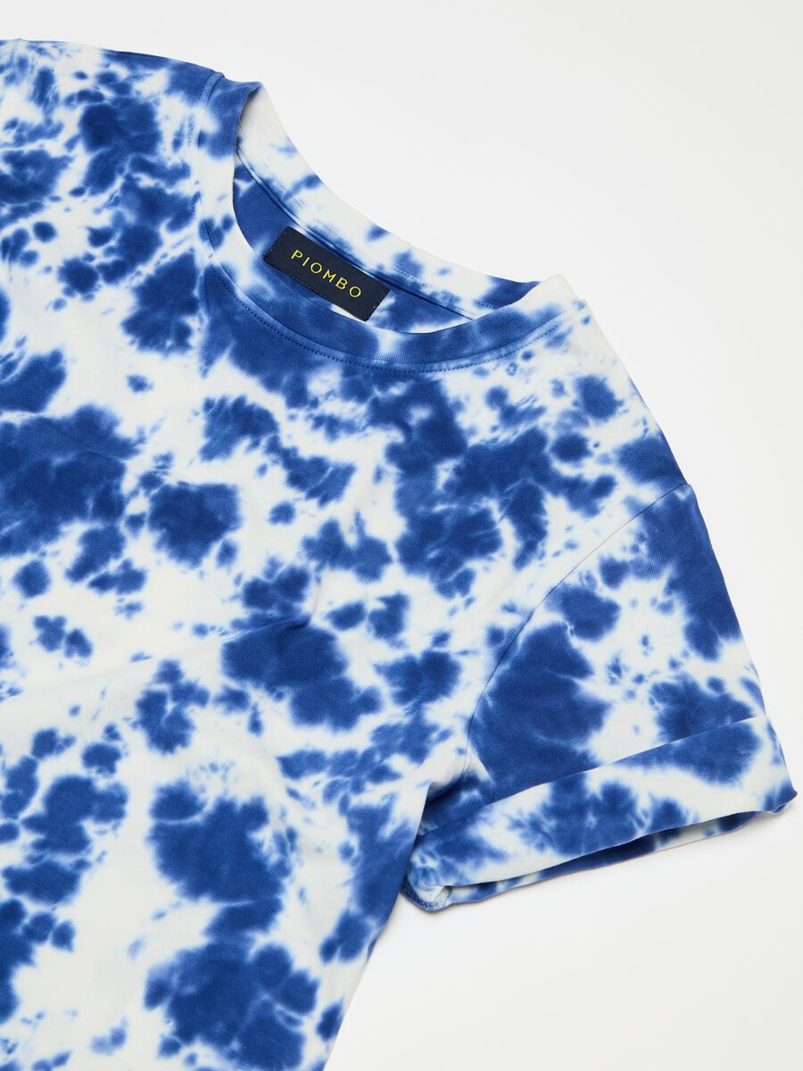 T-shirt in cotone con stampa Tie Dye_7