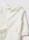 White newborn playsuit in regular fit cotton blend with embroidery_2