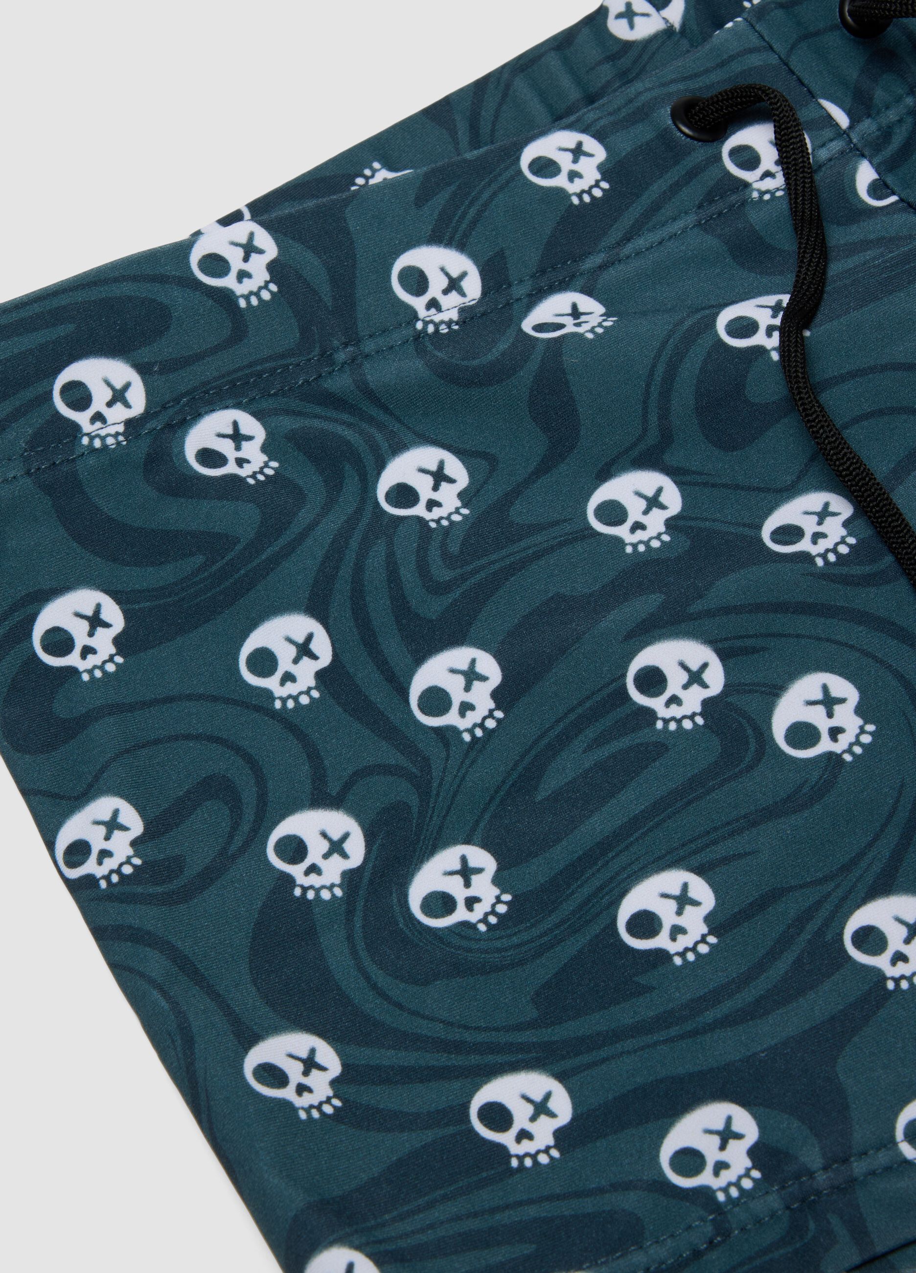 Blue stretch boxer swim shorts