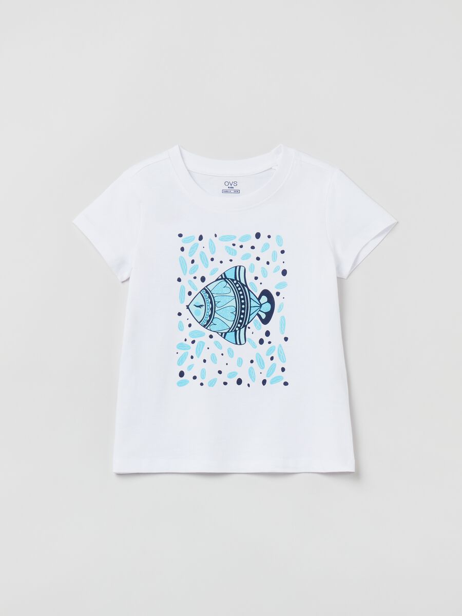 T-shirt with print and glitter_0
