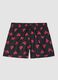 Black beach boxers with Keith Haring heart prints_4