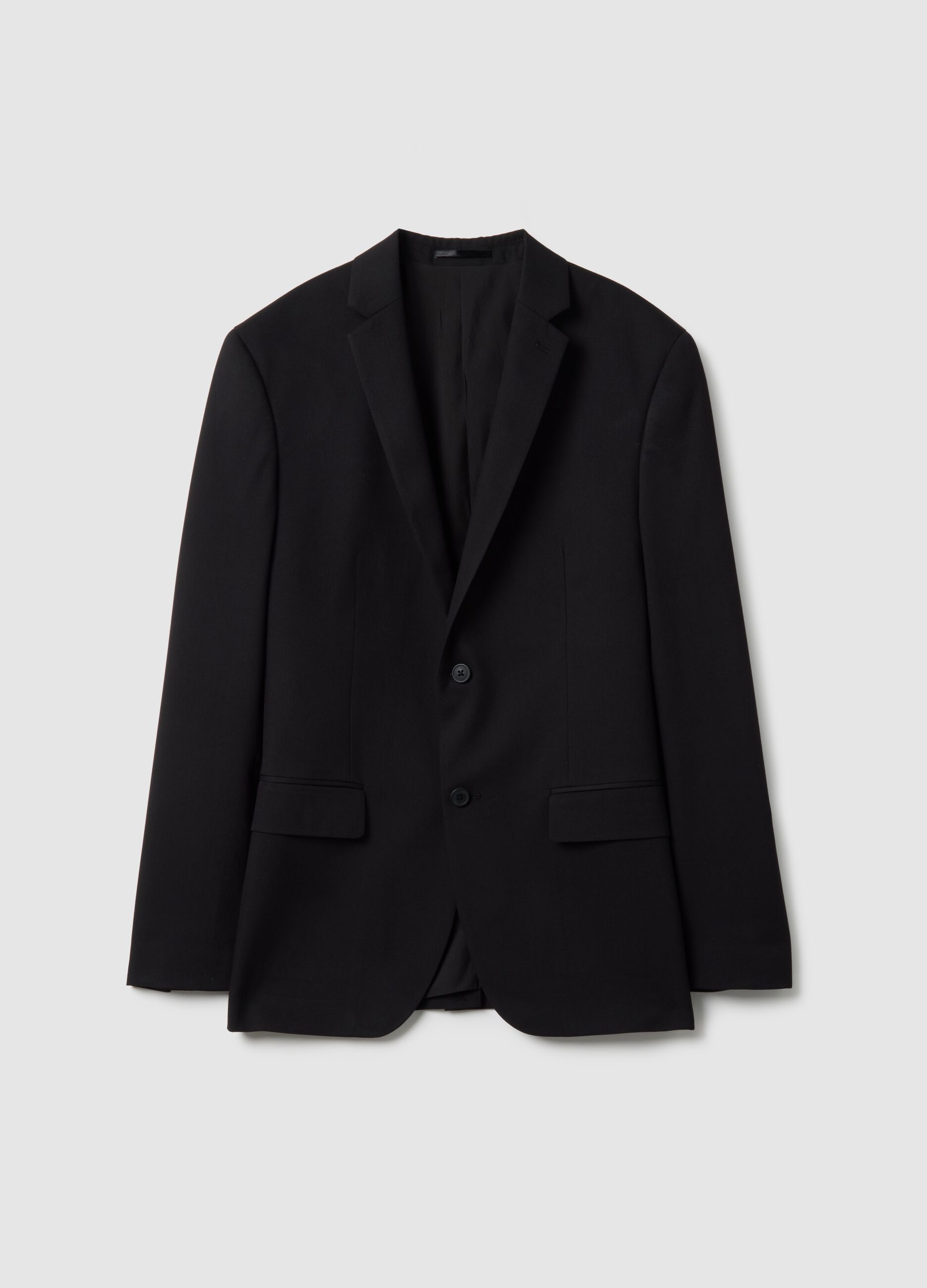 Black single-breasted slim fit blazer