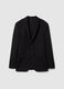 Black single-breasted slim fit blazer_0