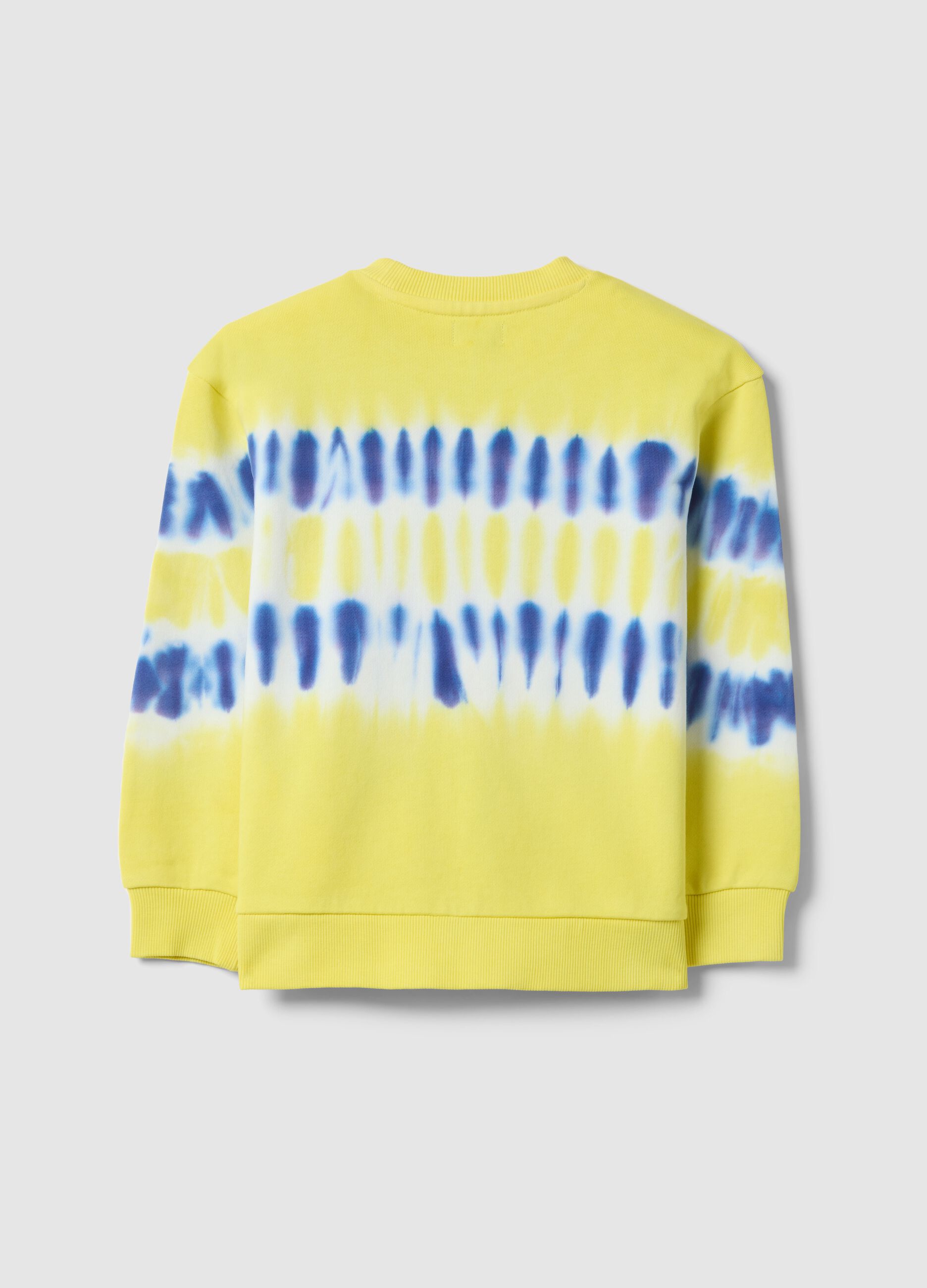 Child's multicolour pure cotton Tie-Dye sweatshirt with regular fit