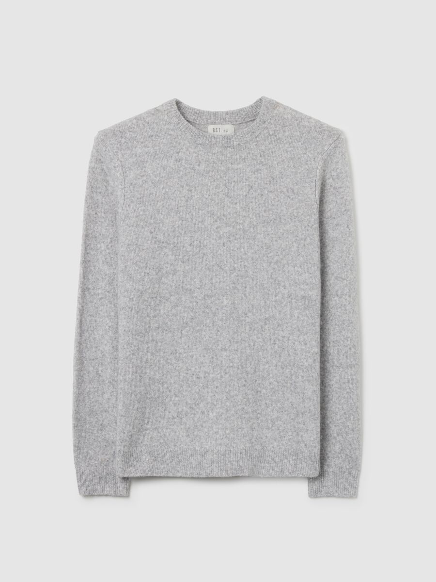 Grey Crew Neck Jumper Regular Fit_4