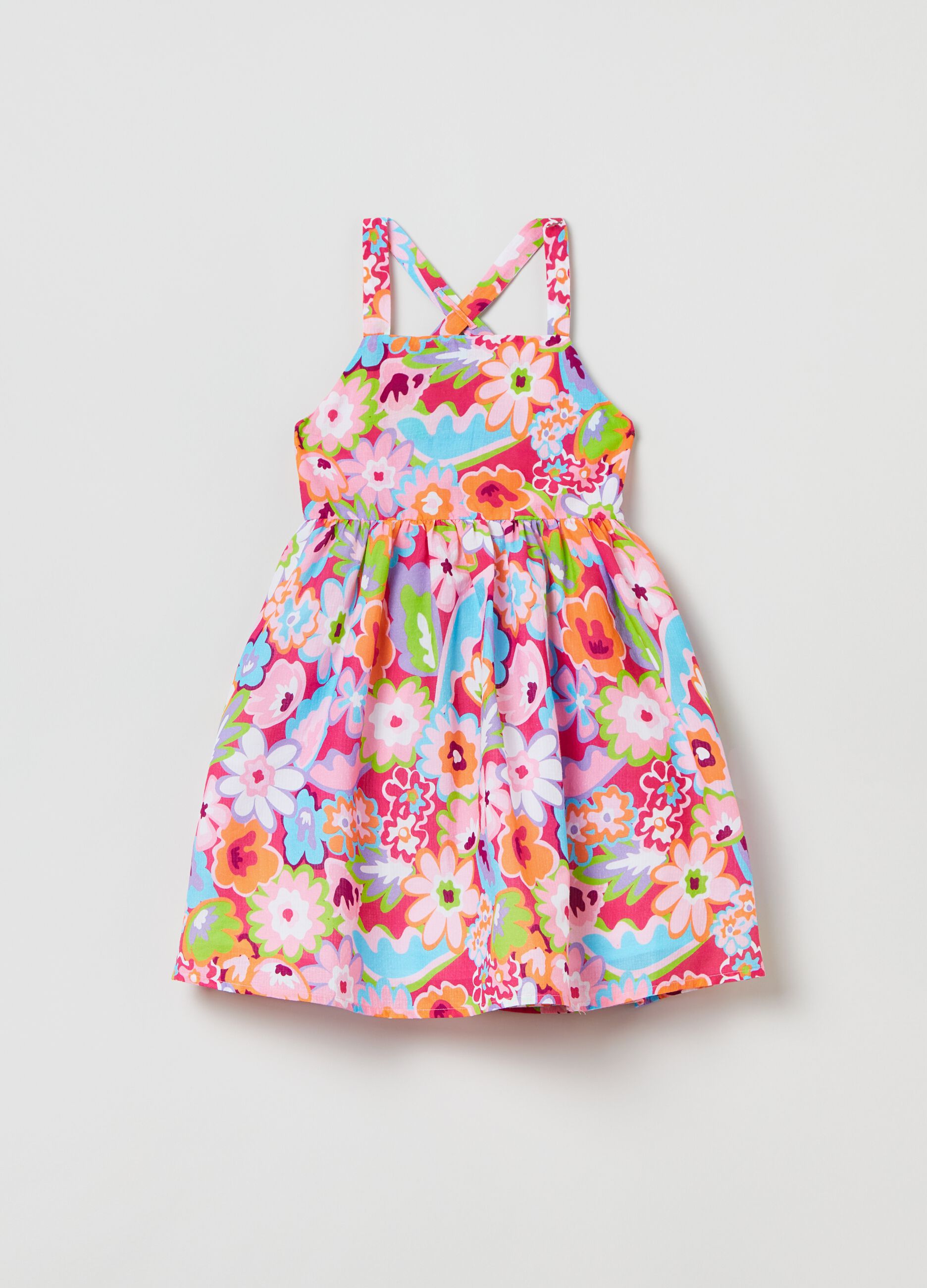 Floral dress in cotton